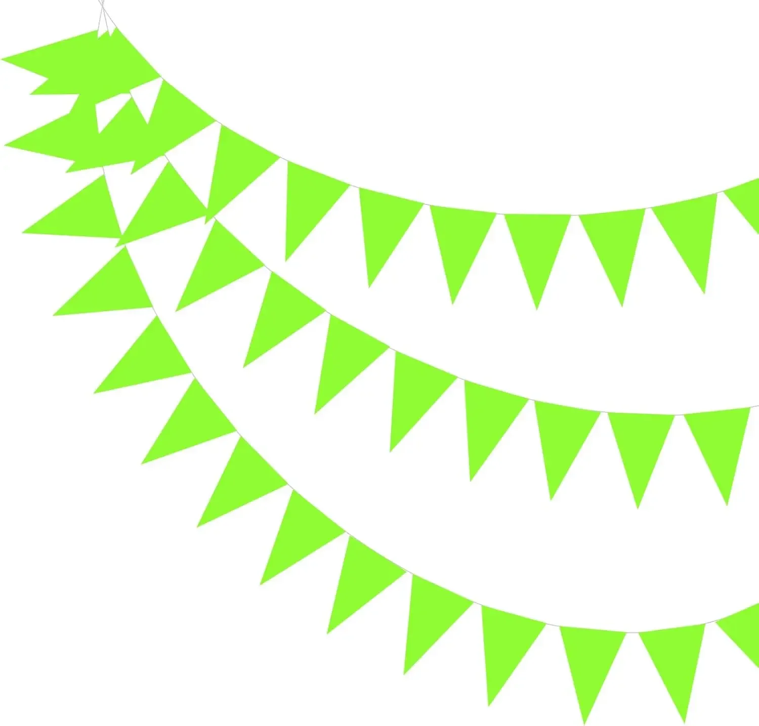 10m witte driehoek plastic wimpelvlaggen bruiloft verjaardag partij decor, buiten vlaggenlijn voor kamperen, tuin, babyshower