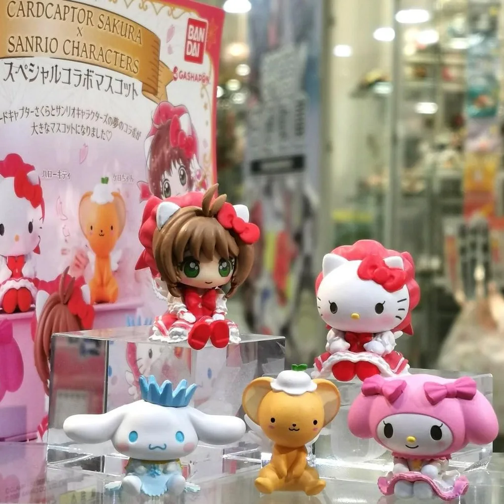 

5Pcs/set Sanrio Hello Kitty Mini Decoration Doll Anime Figure Kuromi Cute Toy Car Cake Decoration Model Children Birthday Gifts