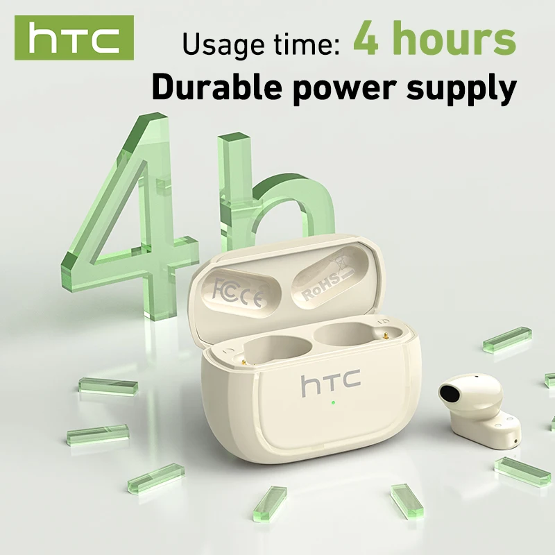 Auriculares Traductor de Idiomas 2026 con Sonido Envolvente HTC NE51, Auriculares de Traducción por IA, Intraaurales Deportivos con Ajuste Seguro para Correr y Gimnasio