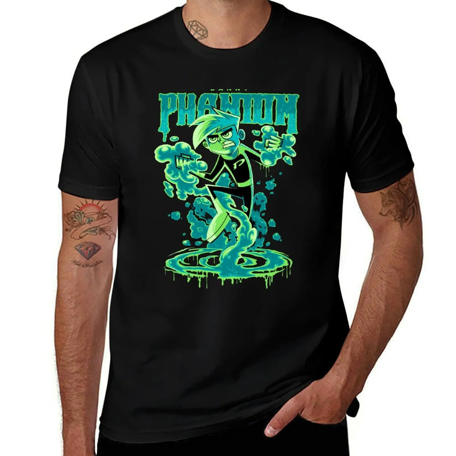 

Danny Phantom Ghost Hunting Superhero Power Up T-Shirt anime t shirts oversize man t shirts cotton T-Shirt