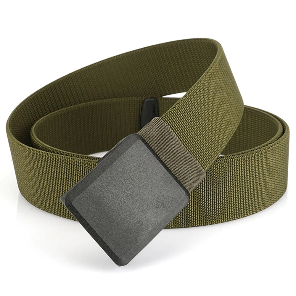 TUSHI Neuer elastischer Gürtel für Herren ohne Metall, Schnellverschluss, Nylon-Schnalle, weiche Faser, Unisex, Stretch-Gürtel, Wandern, Angeln, Sportgürtel – Detail 15