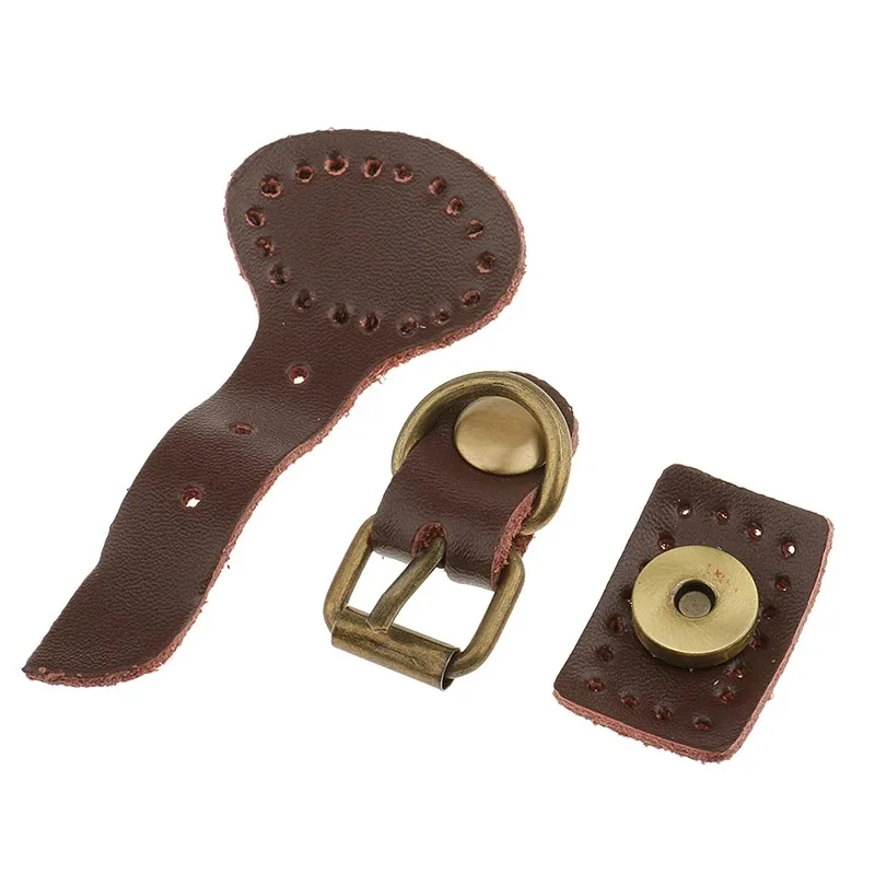 2pcs Sew on Leather Magnetic Snap Buckle Replacement Bag Fastener Making DIY Handmade Bag Lock Hardware Accessories