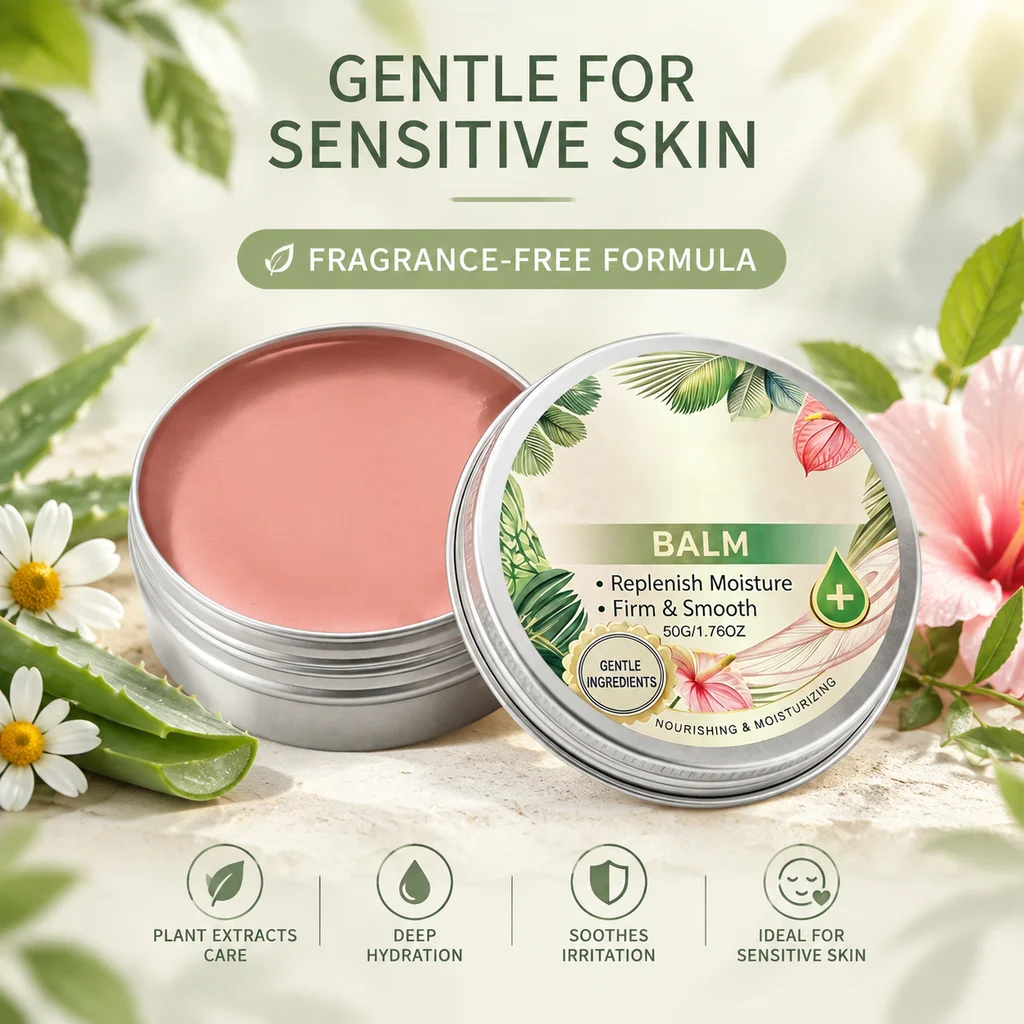 Plant Extract Skin Balm Protect Skin Gentle Moisturizing Hydrating Non-Greasy  Skin Care Cream For Face Body Sensitive Skin