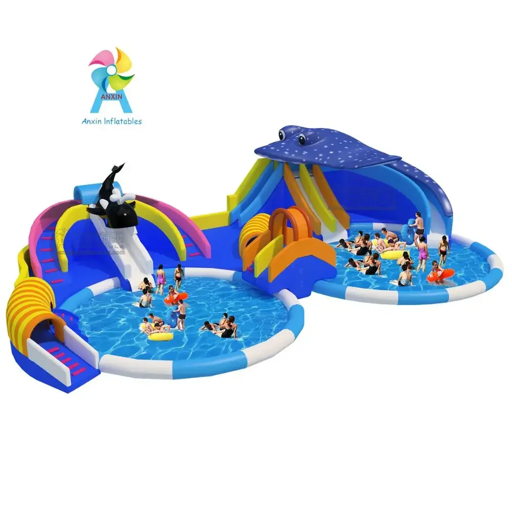 NEW Inflatable Manta Water Park Mobile Aqua  Equipment Cheap   