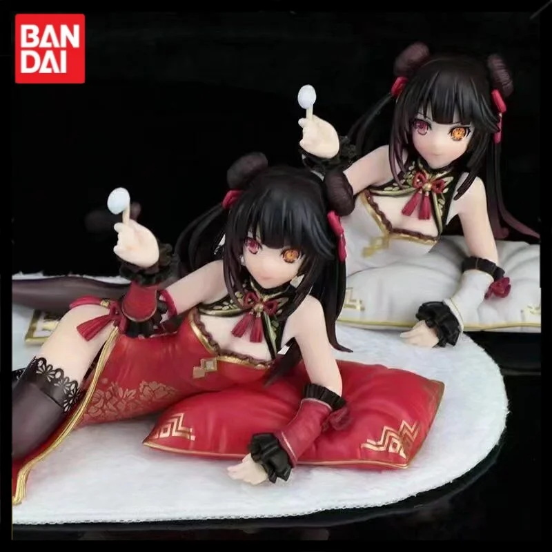 New 8.5cm Bandai Anime Figure Tokisaki Kurumi Prone Position Scene Model Pvc Collection Cabinet Desktop Ornaments Decoration Toy