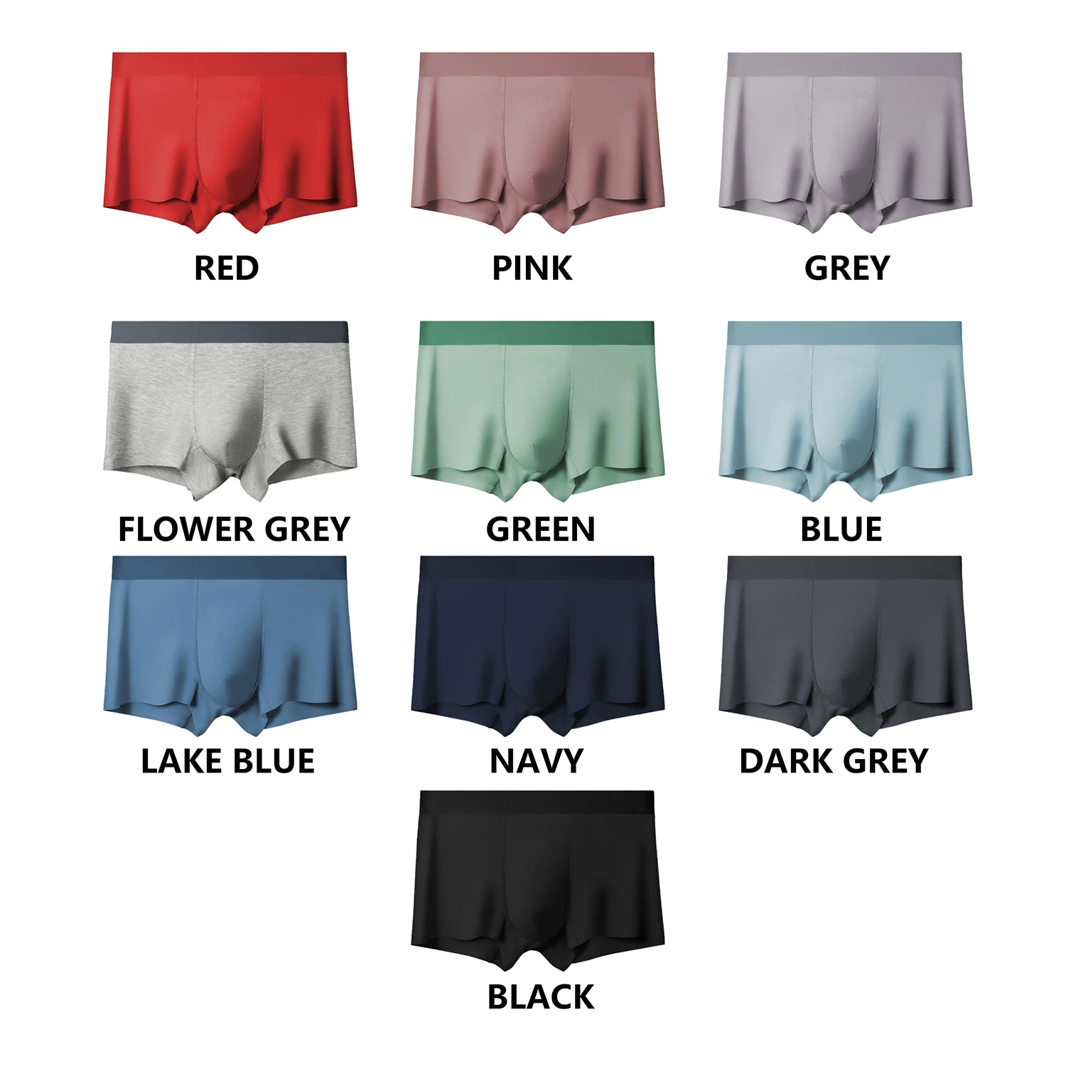 Mens Breathable Sport Underwear Cotton Boxer Briefs For Men Pack Elastic Soft Trunks 4 Pack（L~4XL）