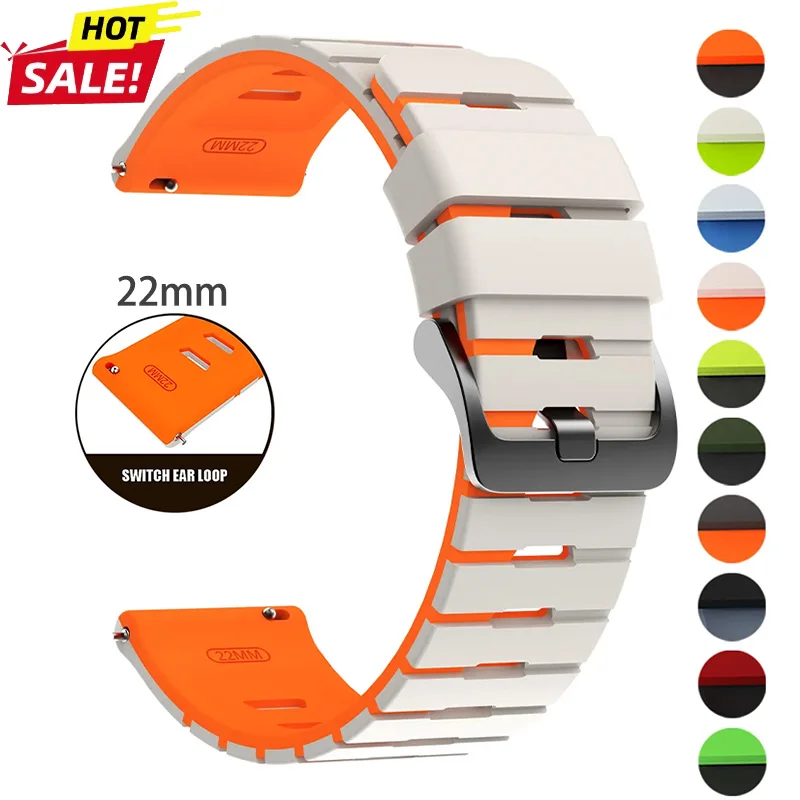 Silikon-Uhrenarmband 22 mm für Suunto Vertical 2/RACE 2 S/Run/Ocean Ersatzband für Suunto 5 9 Peak Pro Armband