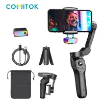 L7C Pro 3-Axis AI Gimbal with Face Tracking RGB Magnetic light Anti-Shake Stabilizer for iPhone Android for Vlog/Take Pictures