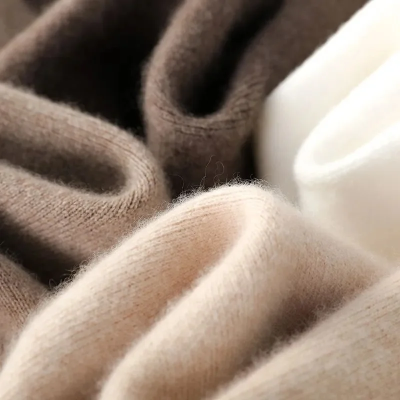 Knitted Women Pants Fall Winter 2025 Korean Fashion High Waist Wool Wide Leg Sweatpants Casual Straight Loose Trousers