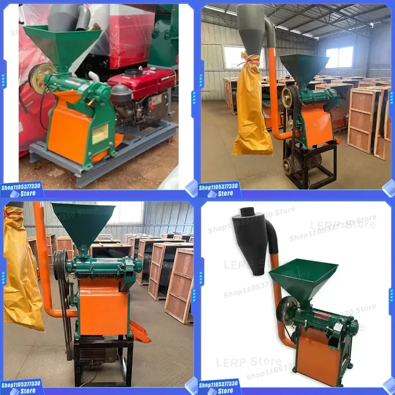 700-1000KG/H Electric Diesel Corn Rice Mill Grinder Combined Shell Peeling Machine for Coffee Bean Processing Industrial Use