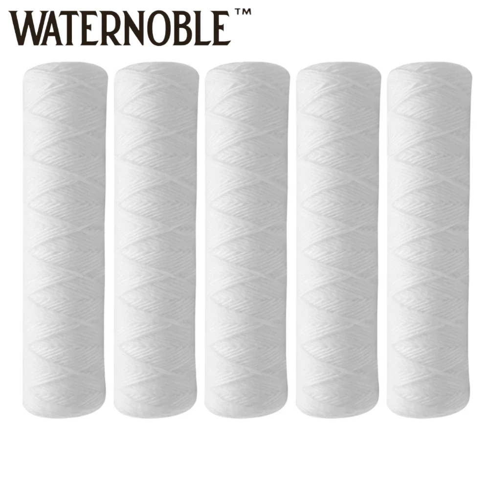 

Waternoble 10 Inch X 2.5" Wirewound Sediment Filter Cartridge Compatible Removes Taste and Odor Whole House Replacement Filter