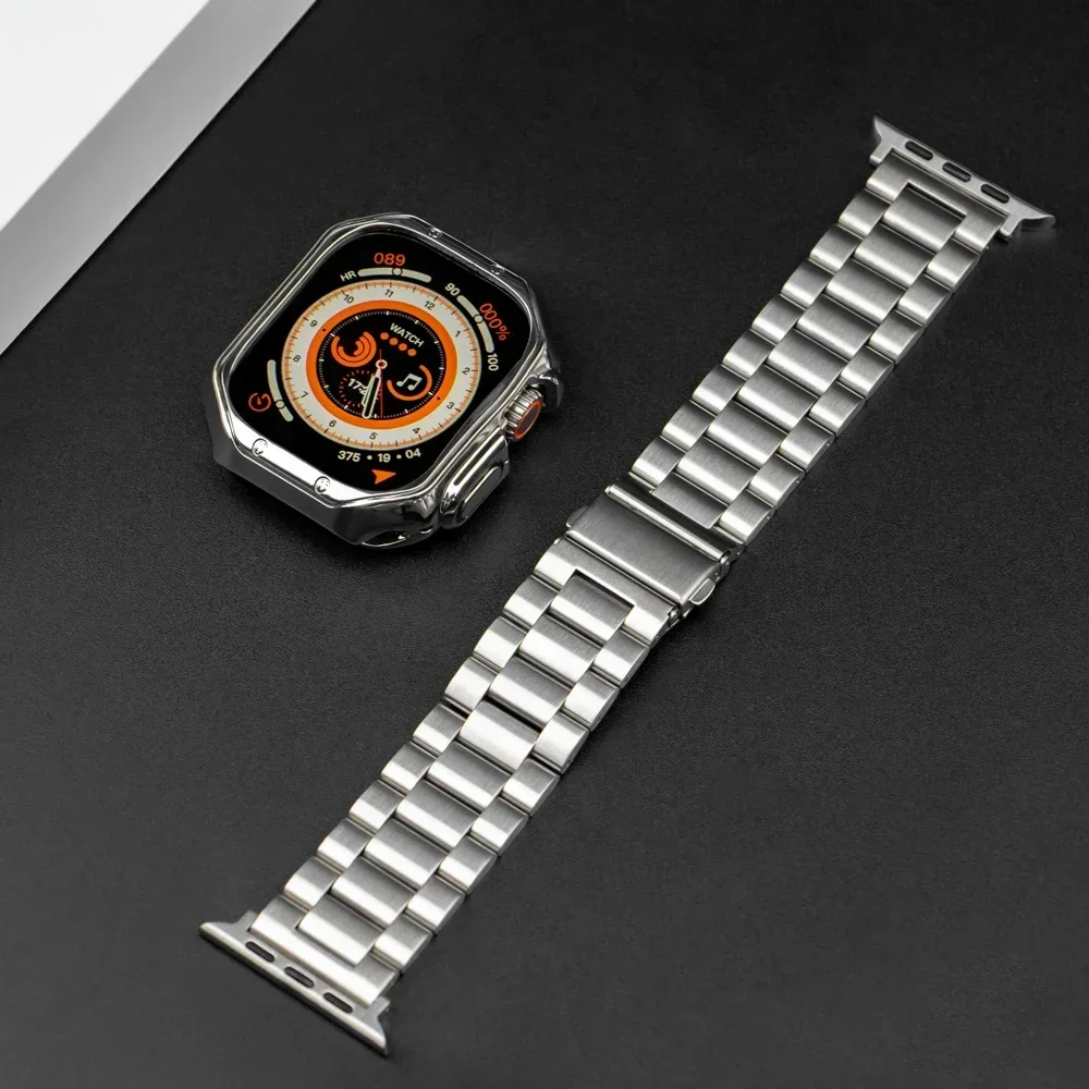 strap + case for apple watch 7 8 9 45mm 41mm 49mm band 6 5 4 se 44mm 40mm TPU case cover for iwatch 42mm bracelet+protector case