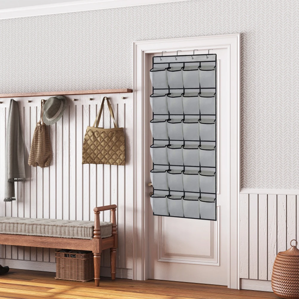 24 Taschen hängen Schuh Organizer Rack hinter Türen mit 4 Metall haken Schuhe Rack Aufbewahrung