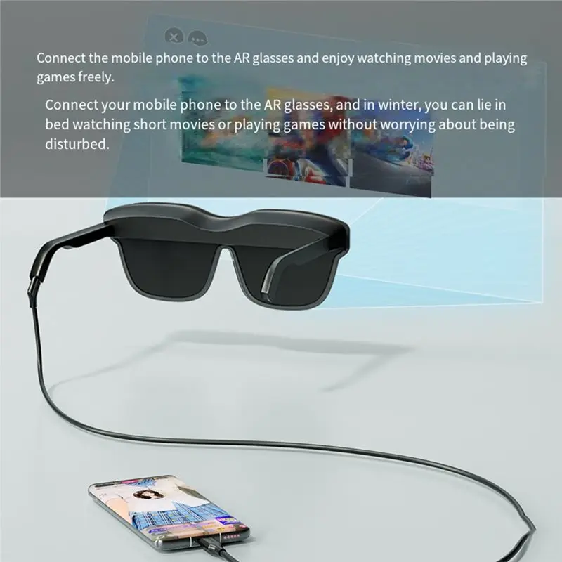 USB3.2 Full-Function Type-C Flexible Cable For AR Glasses, Supports 4K 60Hz,For Xreal/Rokid/Rayneo Viture For AR 2M Customer Fav