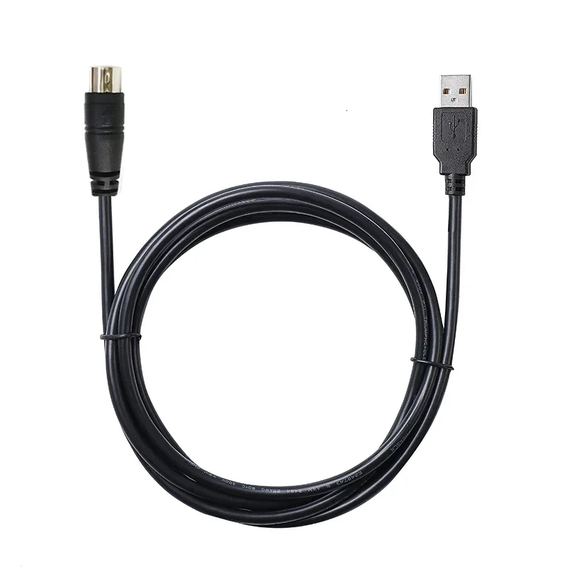 USB‑A / USB‑C to 7‑Pin Mini DIN Cable, Compatible with IK Multimedia Audio Interfaces for MIDI Stereo Recording