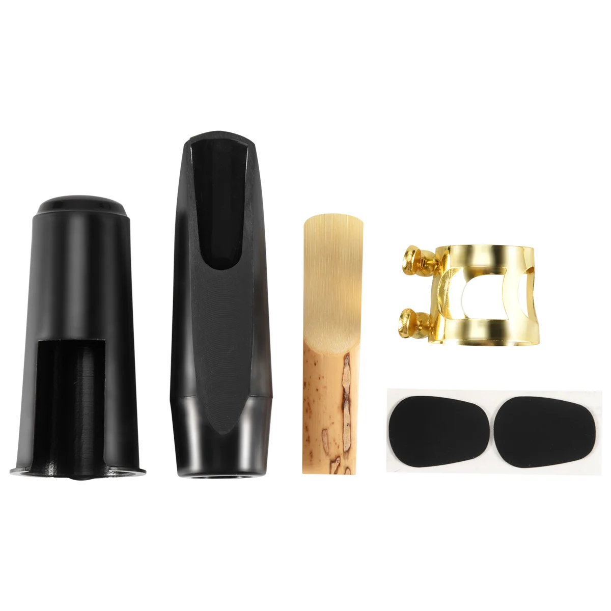 HOT Alto Sax Saxophone Mouthpiece Plastic with Cap Metal Buckle Reed Mouthpiece Patches Pads Cushions