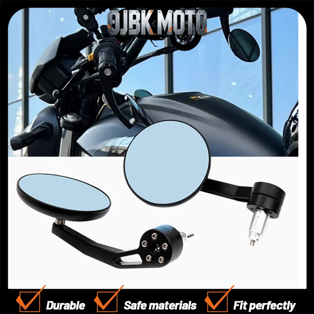 Suitable for Haojue TR300plus rearview mirror modified handlebar mirror retro motorcycle cruise car modified parts convex mirror