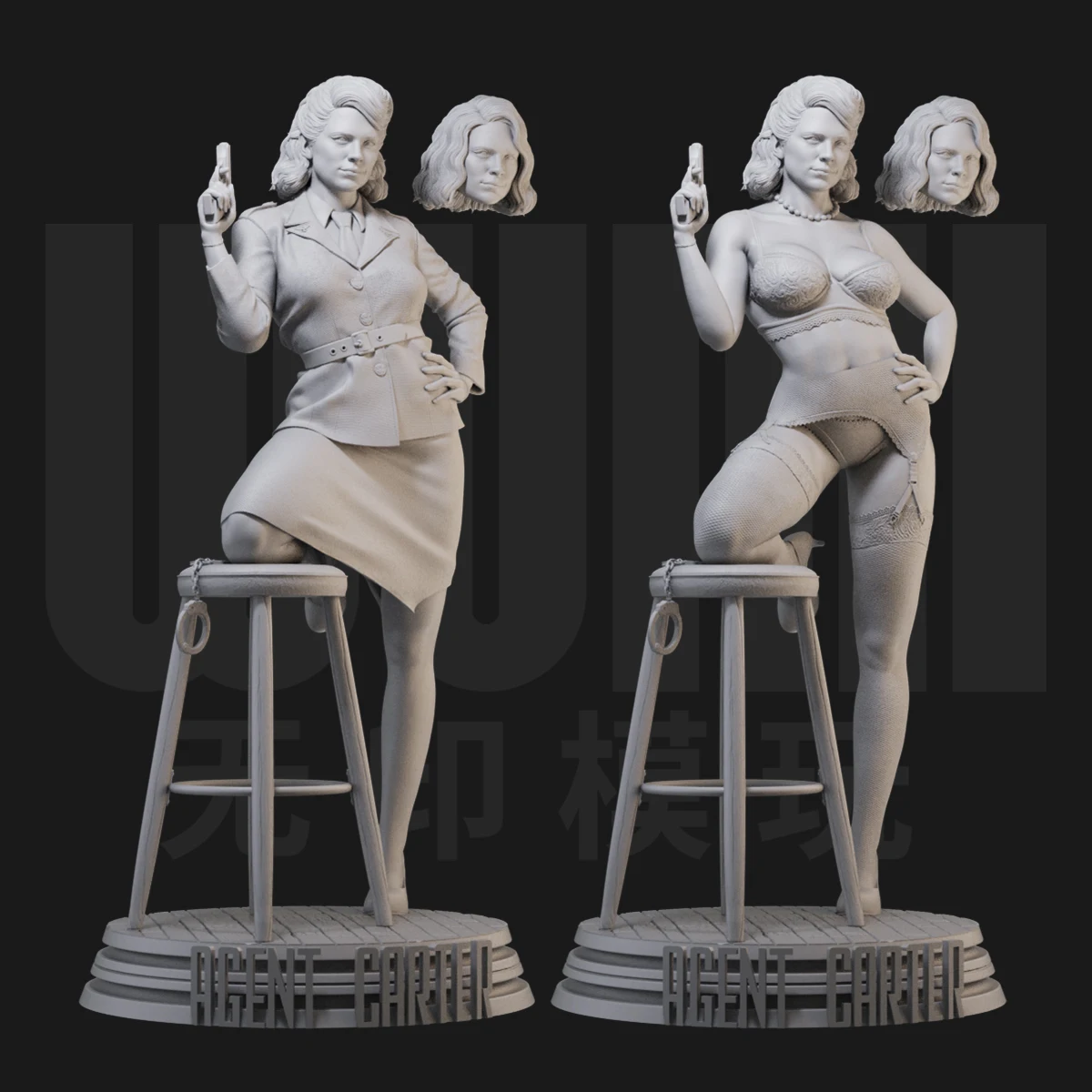 

1/24 GK 2397 Белая модель фигурки Модель солдата с 3D-печатью