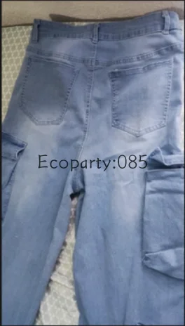 Fashionable Women Denim Trousers Solid Color Versatile Multi-pocket Casual Pants Large Size High Waist Jeans For Female 2025 New