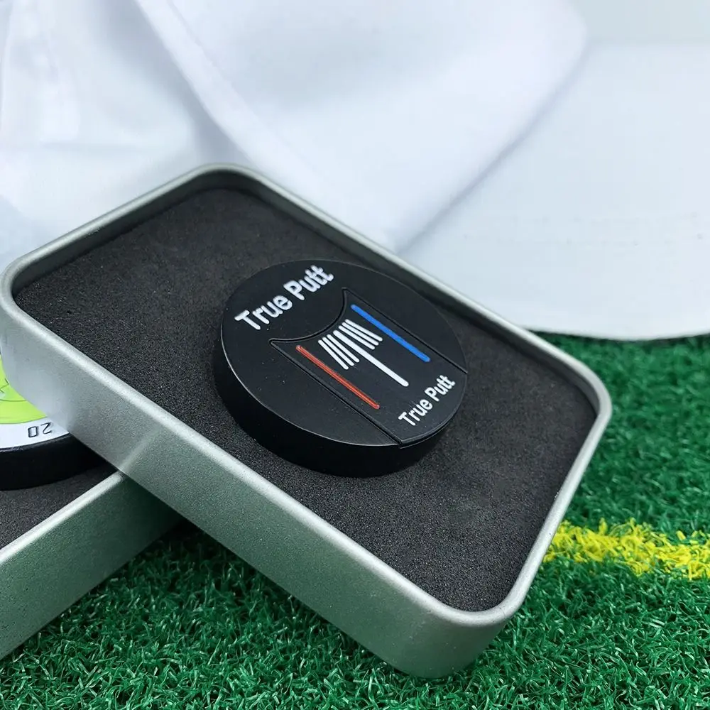 Hoge Precisie Niveau Leesbal Marker Niveau Lezen Afneembare Golf Hoed Clip Marker Zwarte Magnetische Golfbal Marker
