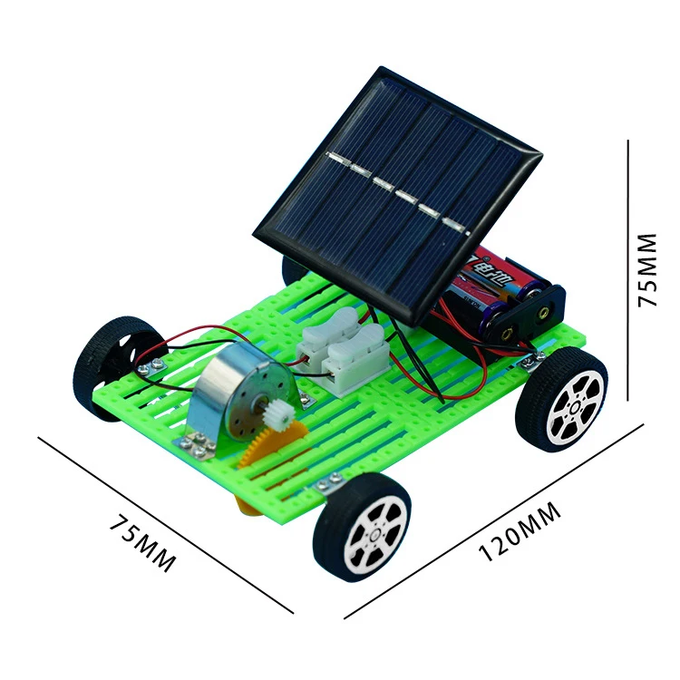 Kit de matériel de bricolage fait à la main pour enfants, technologie de voiture solaire créative, petite production, expériences scientifiques, jouet d'inKR