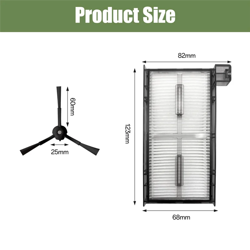 

【ABODE】для сменных фильтров Eufy X8 Pro, сменные щетки Eufy, щетка для пылесоса робота Eufy X8
