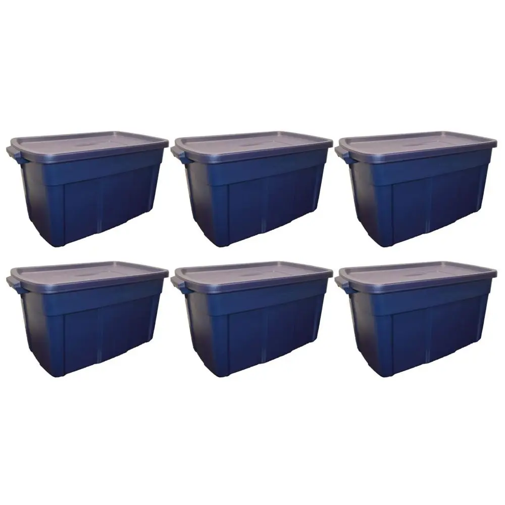 

Roughneck Storage Totes 31 Gal, Large Durable Stackable Storage Containers, Great for Clothing, Seasonal Decor, Sports Equipmen