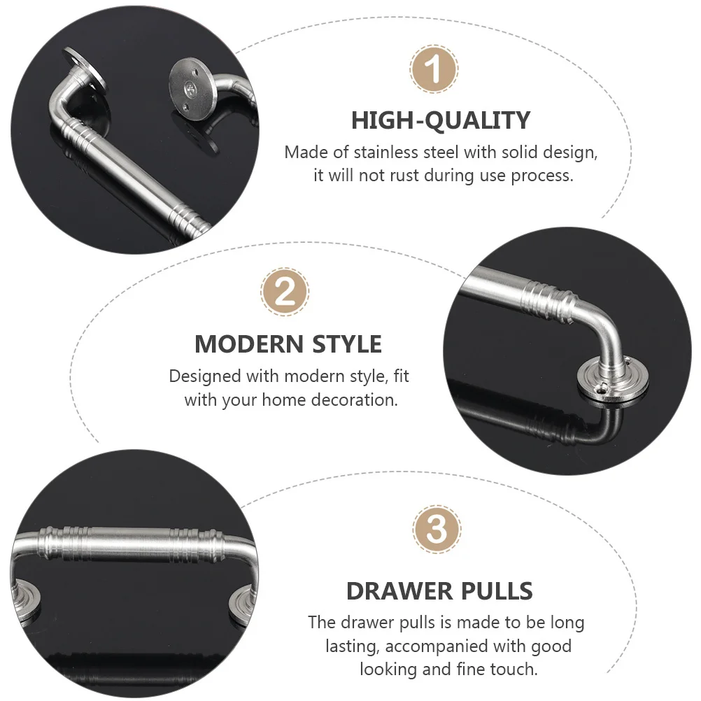 

1Pcs Stainless Steel Cabinet Handle Solid Modern Style Strong Durable Furniture Drawer Pull Cupboard Door Knobs