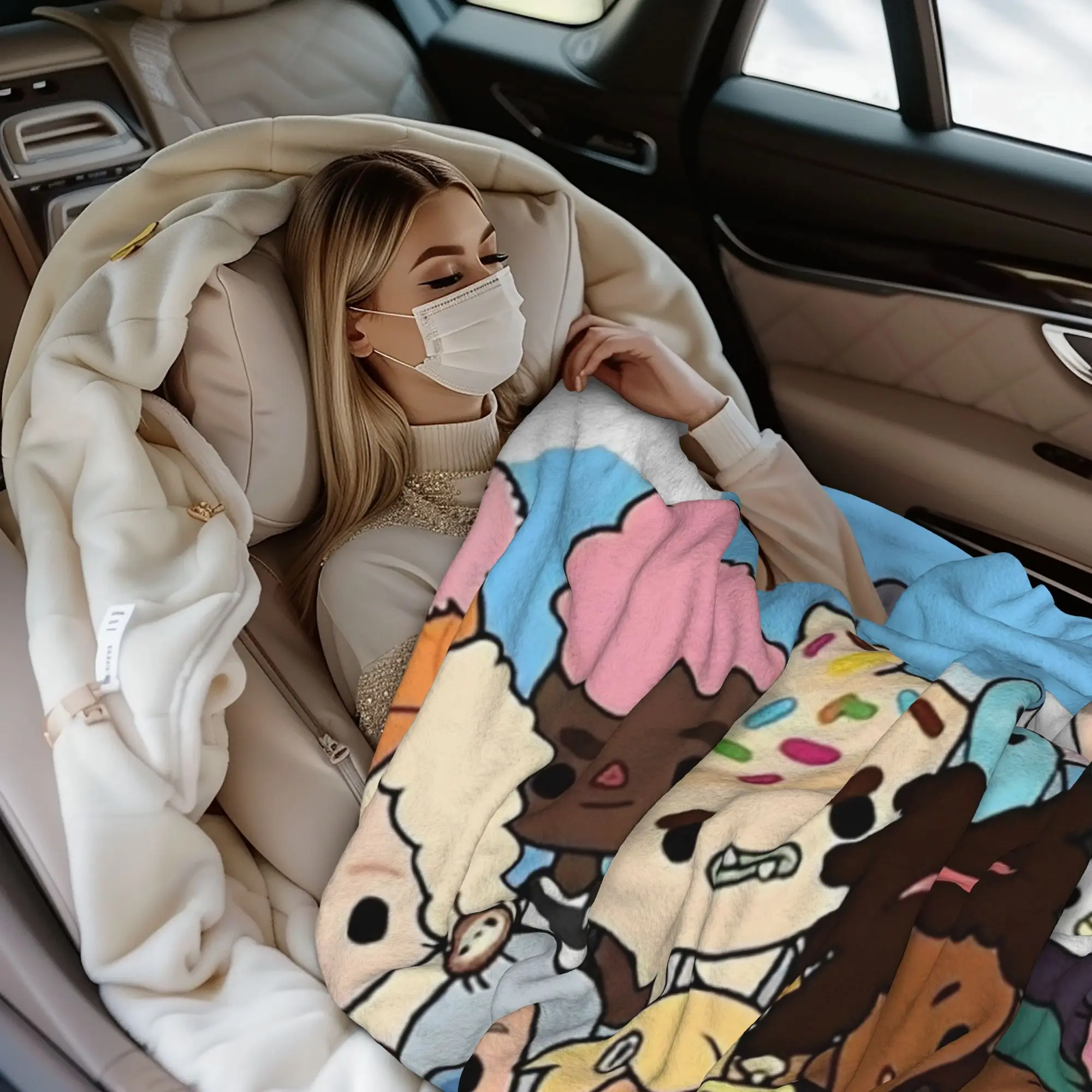 Toca Life World Manage Blanket BSG Game Cartoon Fuzzy Funny Soft Throw Blankets for Coverlet Autumn/Winter Outdoor