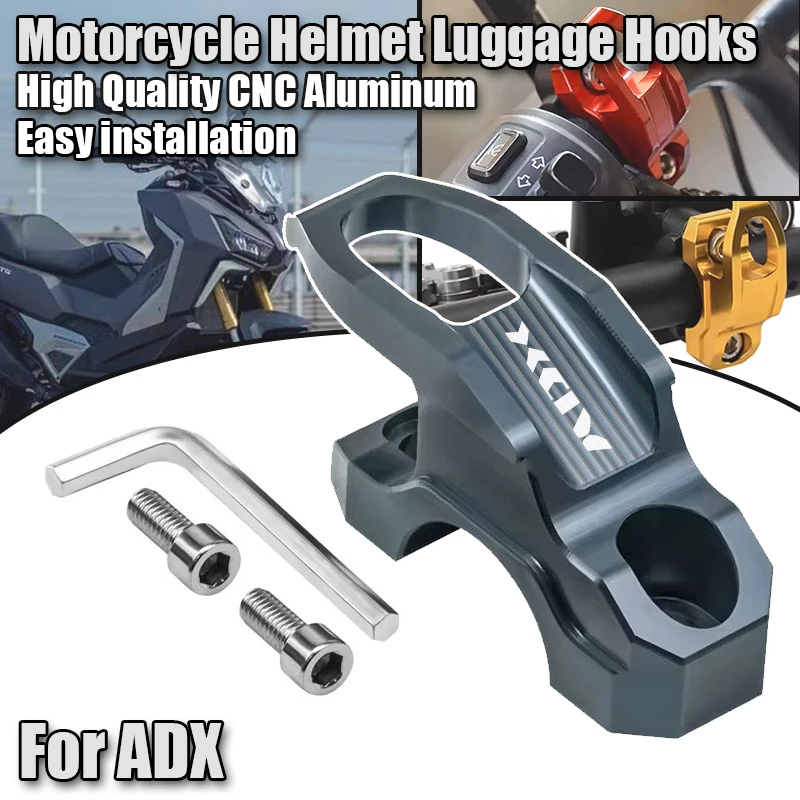 For SYM ADX 125 150 300 400 ADX125 Motorcycle Accessories CNC Aluminum Cylinder Helmet Hook Bag Holder Clamp