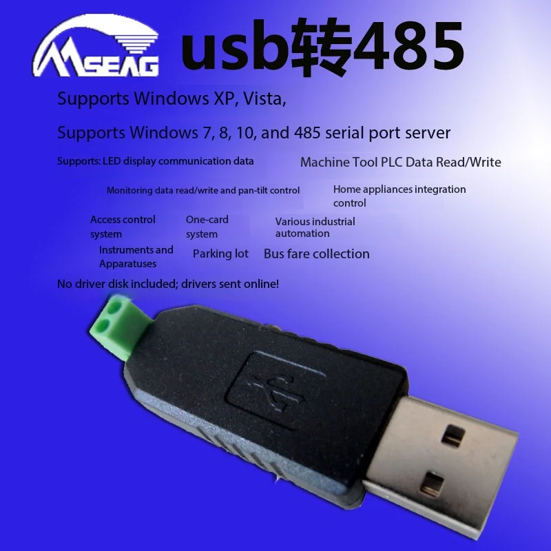 USB to RS485 Converter 2.0 Adapter with FT232 Chip for PLC Industrial Serial Communication