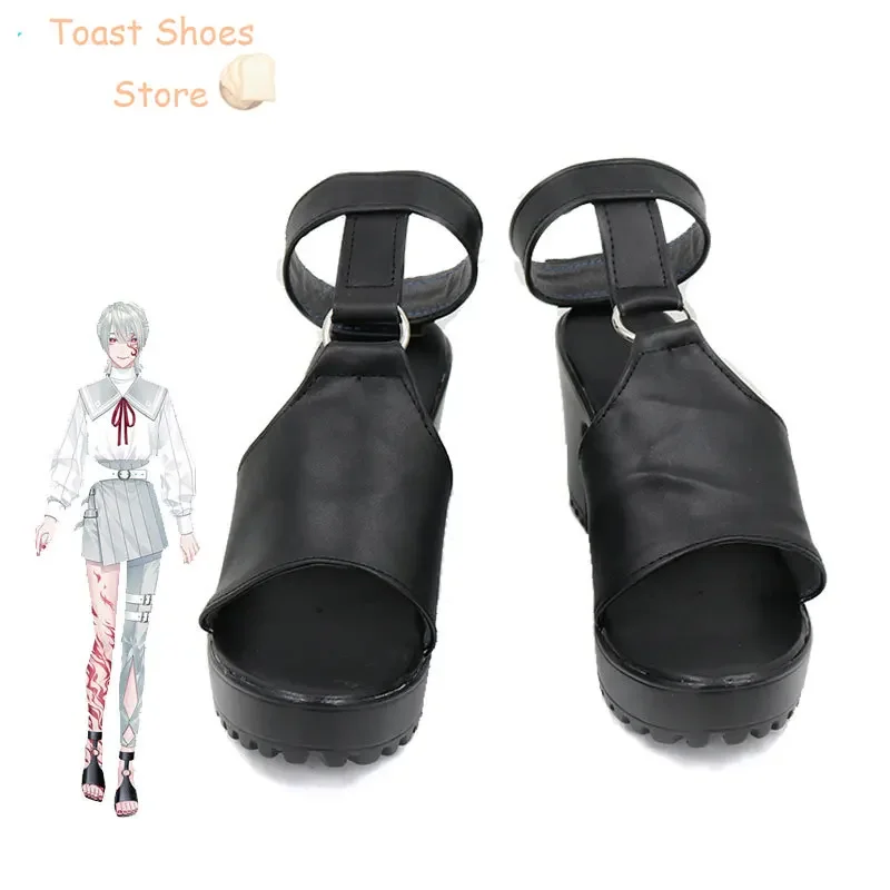 Genzuki Tojiro Cosplay Shoes Halloween Carnival Boots Vtuber Cosplay Prop PU Leather Shoes Costume Prop