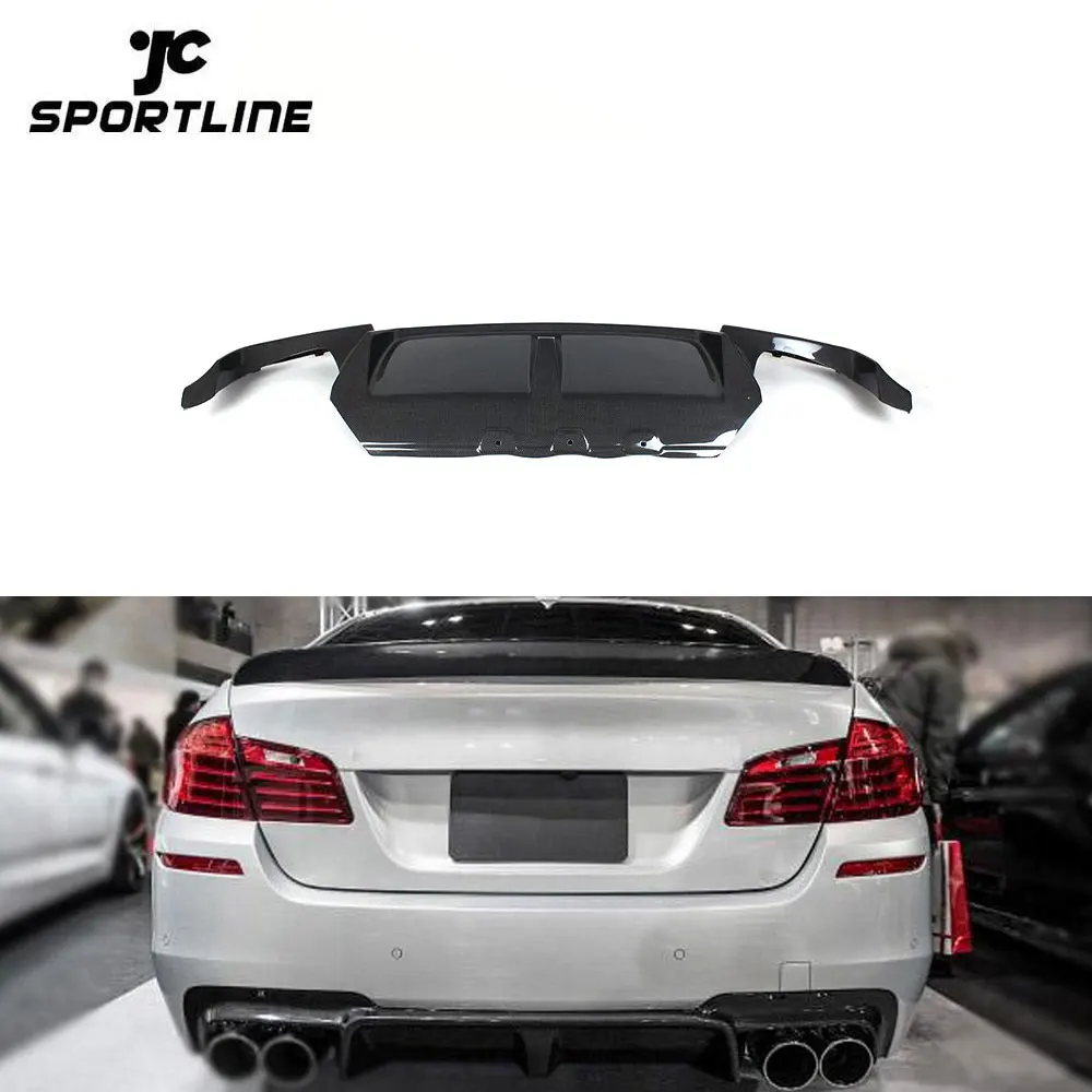 Carbon Fiber Rear Bumper Lip Diffuser Spoiler Fit For BMW F10 M5 Sedan 2011-2016