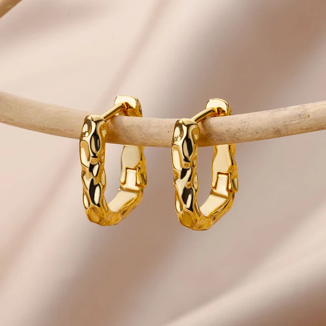 Kolczyki koła ze stali nierdzewnej dla kobiet złoty kolor moda perła kolczyk do piercingu 2023 Trend nowa luksusowa biżuteria aretes mujer