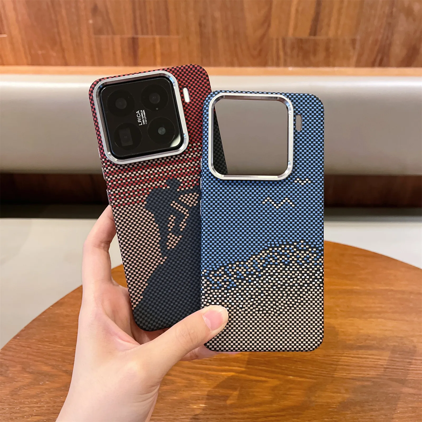 Mi 15 Ultra Neue Kohlefaser-Magnet-Handyhülle für Xiaomi 14 15 Pro, ultradünn, stoßfest, schlank, Kevlar-Schutzhülle ﻿ ﻿
