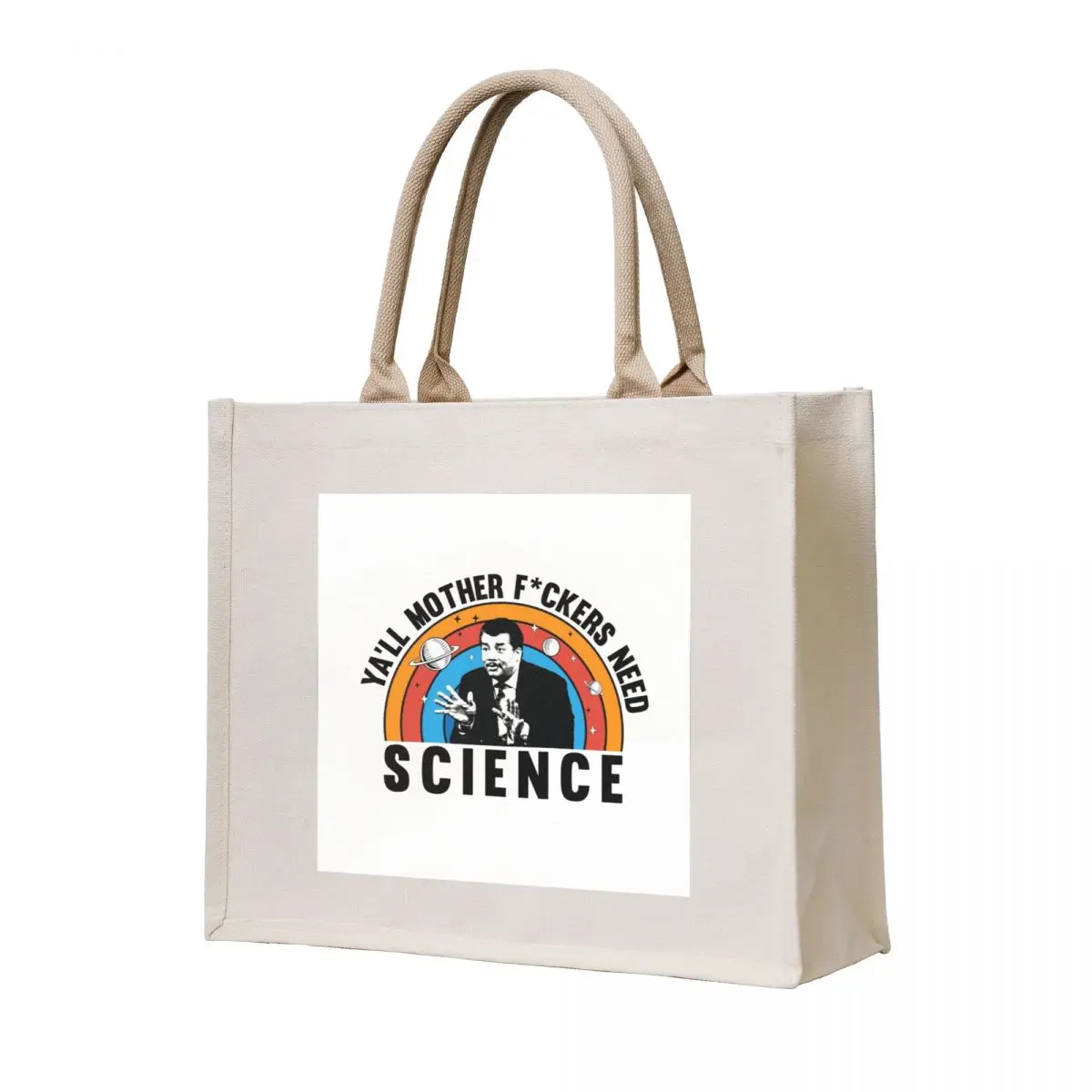 

Ya'll Need Science Neil deGrasse Tyson Tote Bag reusable grocery bags Women's beach bags Shopper