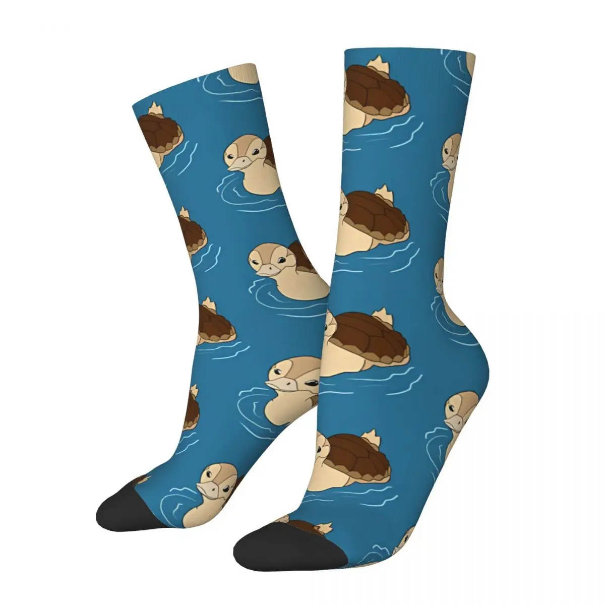 Funny Happy Sock for Men Turtle Duck Hip Hop Breathable Pattern Printed Crew Sock Novelty Gift