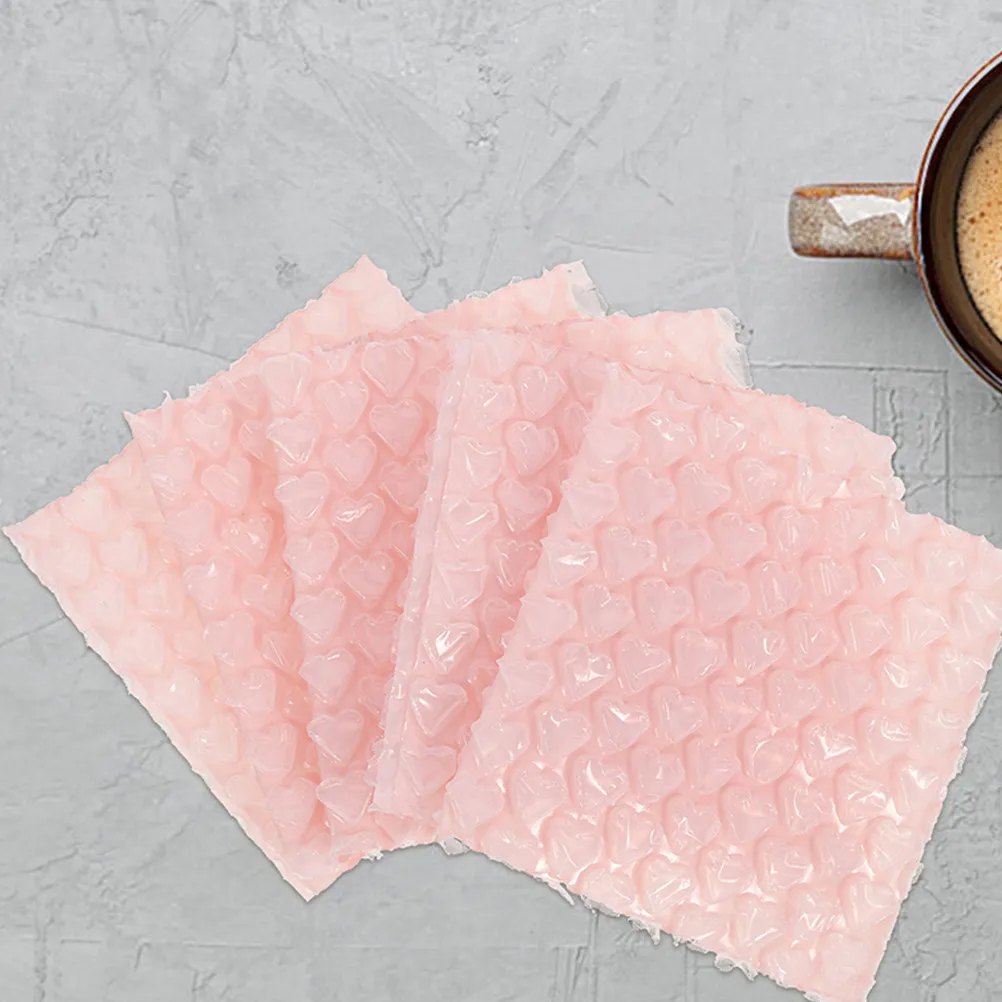 100Pcs Heart Shaped Bubble Mailer Padded Envelopes Shockproof Packaging for Shipping Moving Mailing Storage