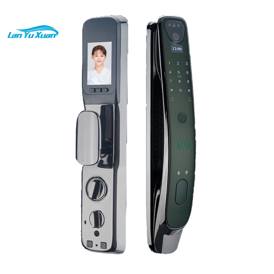 

3D Face Recognition Fingerprint Lock Wifi Digital Door Lock Password Card Door Lock Lithium Battery Cloud