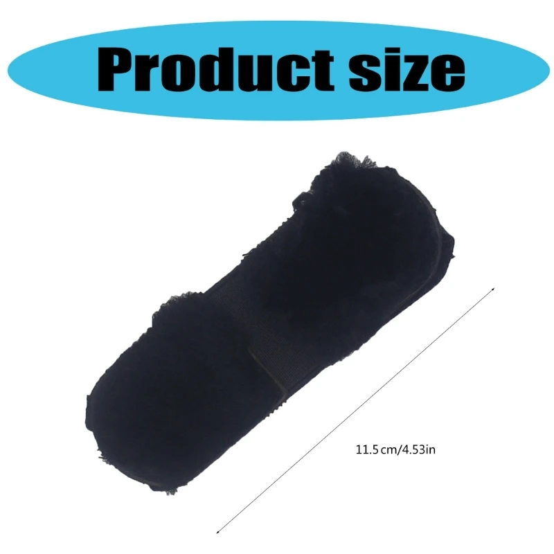 غطاء وسادة عقال أسود لاستبدال سماعة الرأس X A10 من جلد الخراف