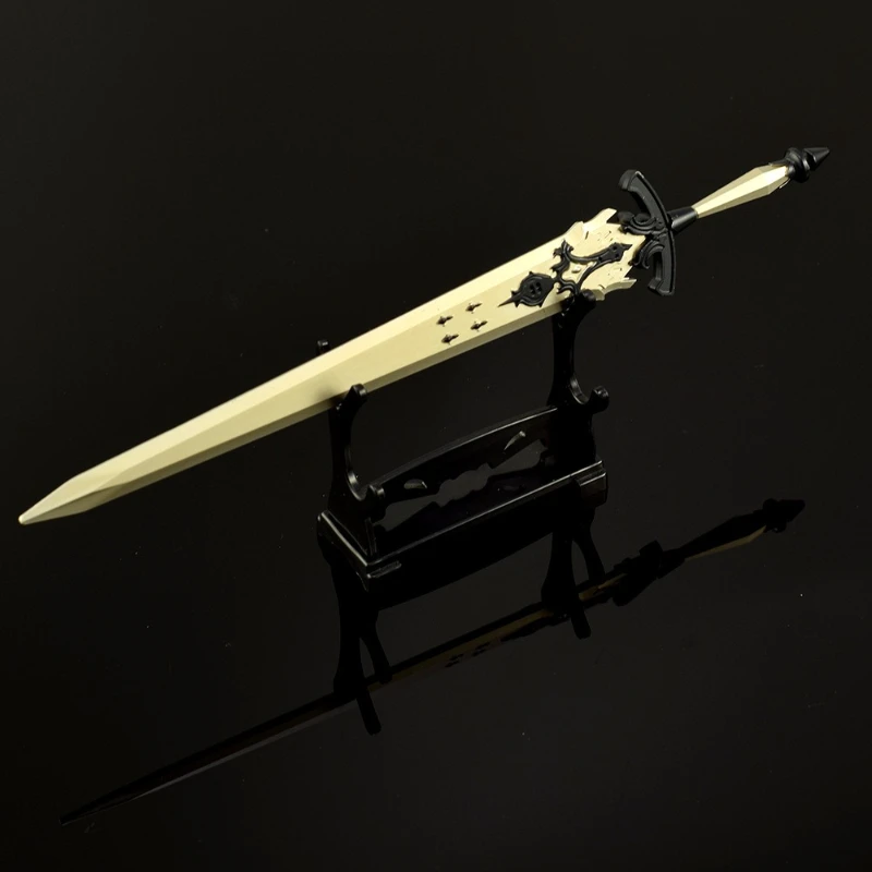 Fantasies Anime Game Peripheral Diamond Divine sword weapons Model Samurai Swords Metal Craft Collectible Ornament Boy Toy Gift