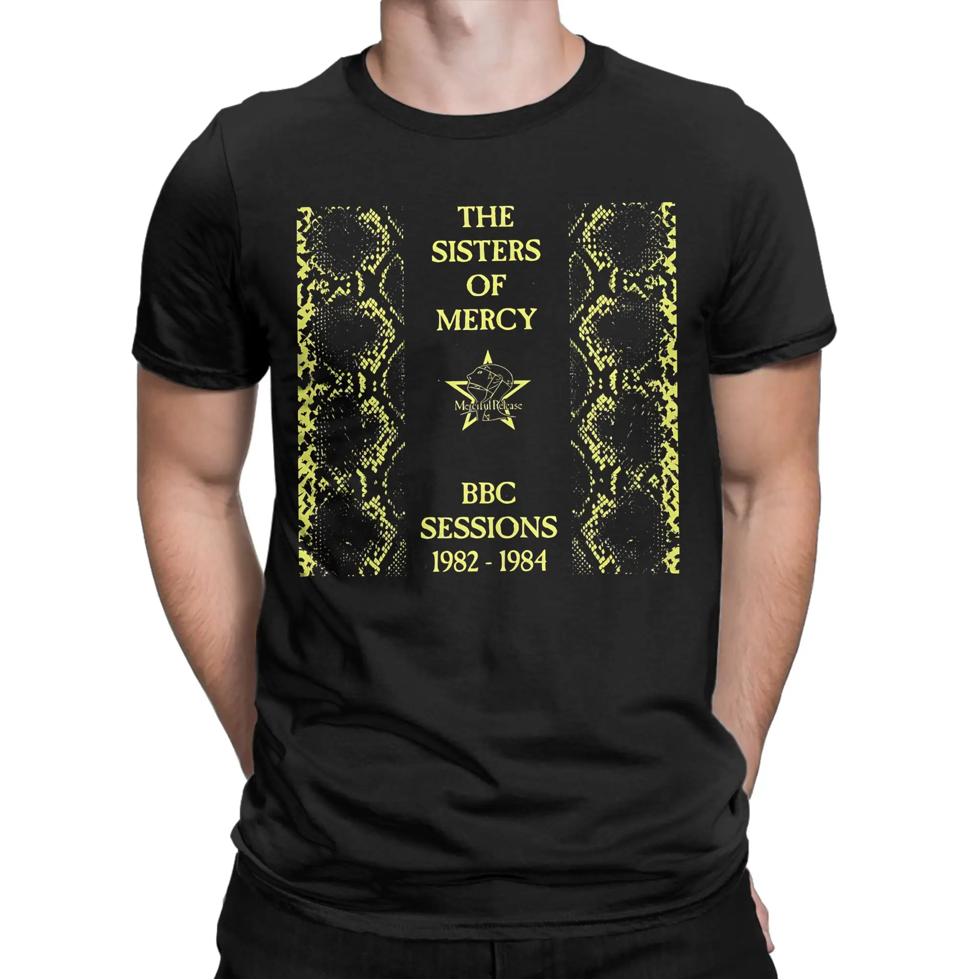 Sessions Graphic Funny 100% Cotton T-Shirt The Sisters Of Mercy Tees Tops For Men