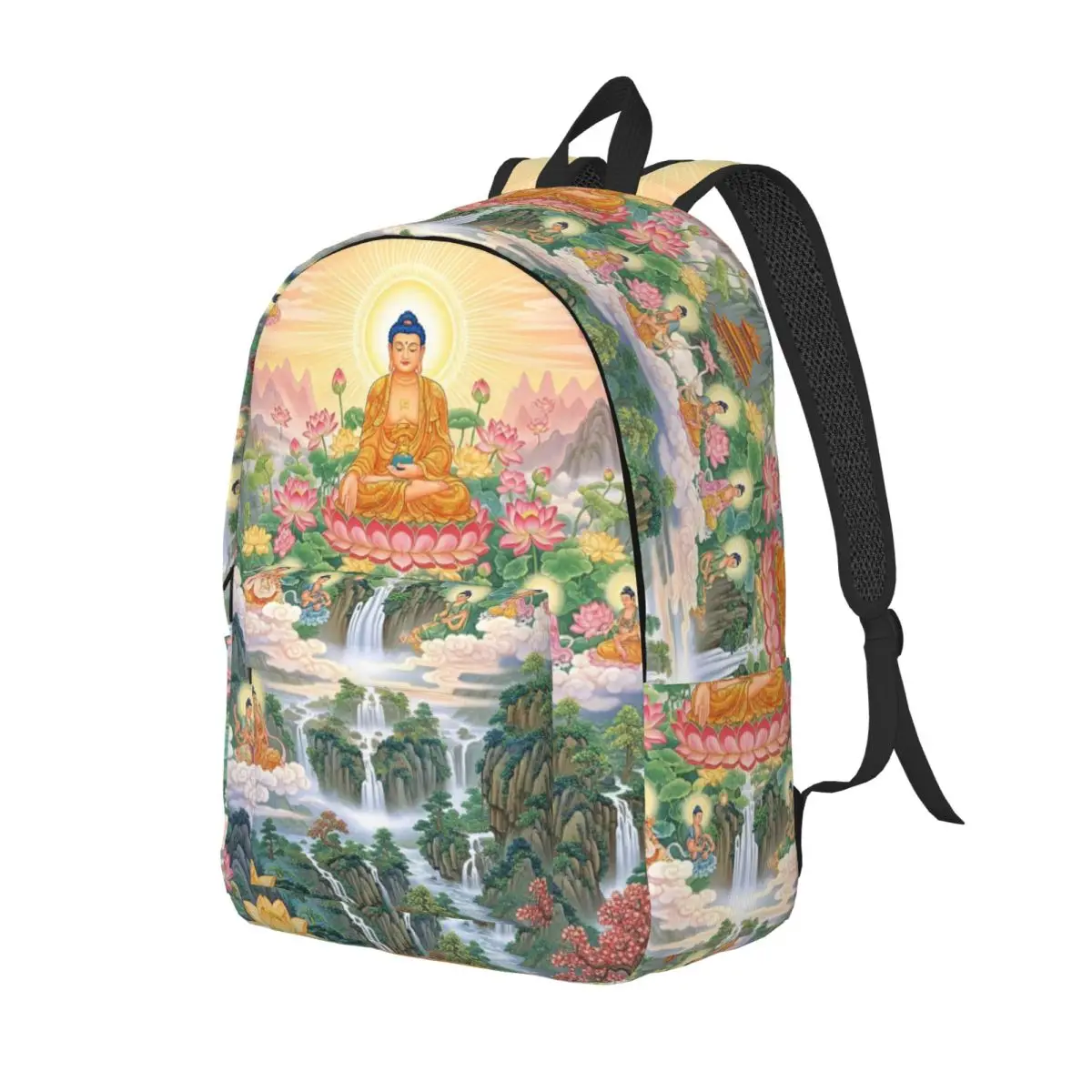 Tantric Buddhist Deity Buddhism God Buddha Student Backpack School Bag Hiking Travel Daypack Fashion Bookbag Shoulder Bags