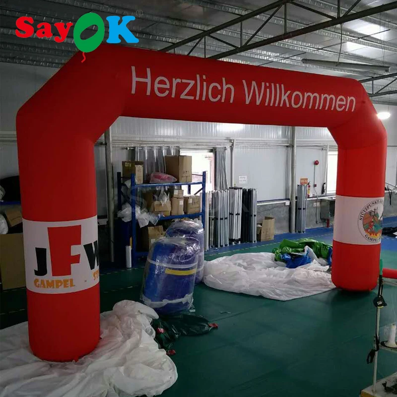 

Custom Logo Printing Inflatable Arch With Air Blower For Adverting, Event