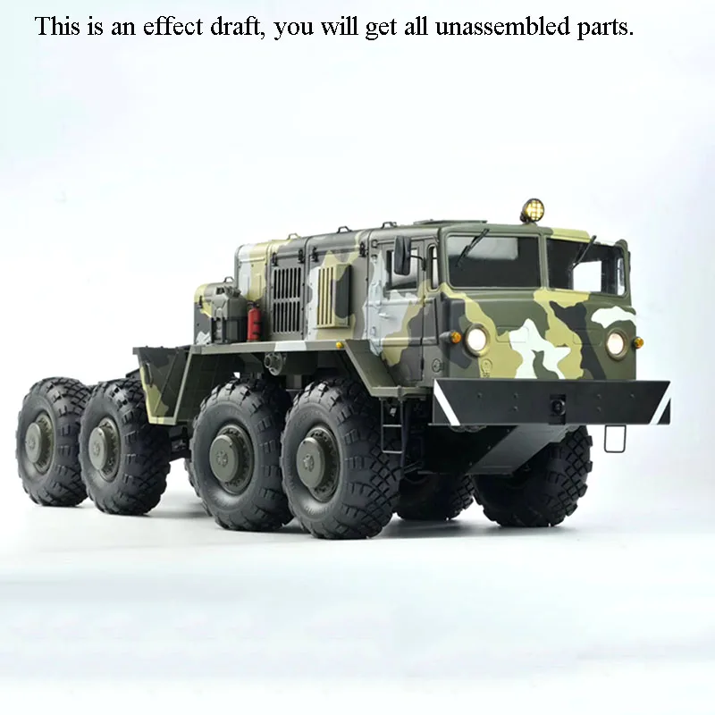 CROSSRC 1/12 RC BC8A Mammoth 8*8 Off Road Car Military Truck KIT Motor Light System Unassembled Gifts for Boys Model TH11099