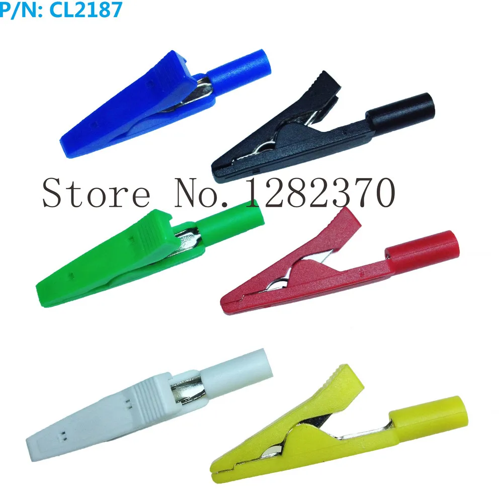 [SA] CL2187 insulated copper line alligator clip leads or 2mm plug in medical electrode clip Alligator  --100pcs/lot