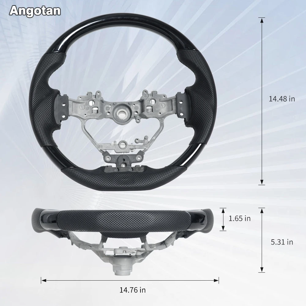 🚗Volant noir brillant peint de type D pour Lexus, à fond plat, cuir préforé Ninz, IS200t, IS250, IS300, IS350, 2013-2019