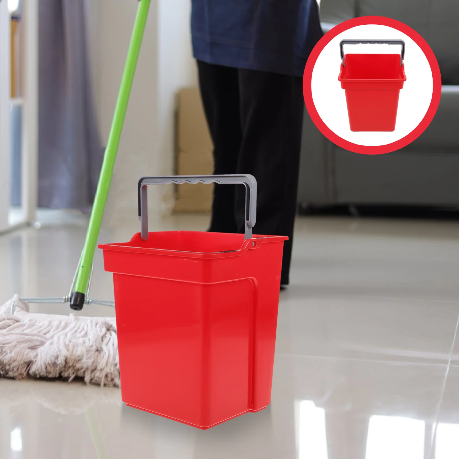 

4L Portable Plastic Water Bucket Mop Cleaning Household Storage Tubs Laundry Home Multipurpose Round Bins Beach Sand Gardening
