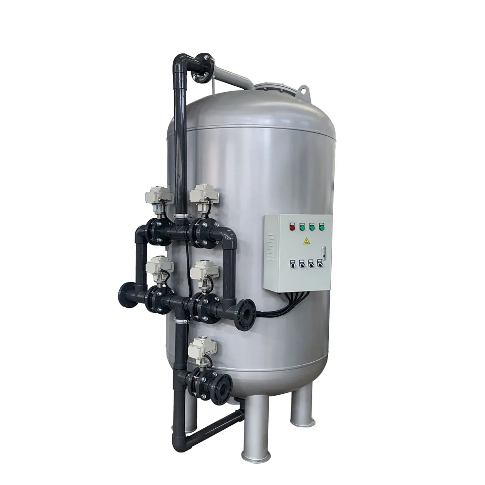 15 Cubes/h Automatic Activated Carbon Filters With SS304 Material Filter Tank