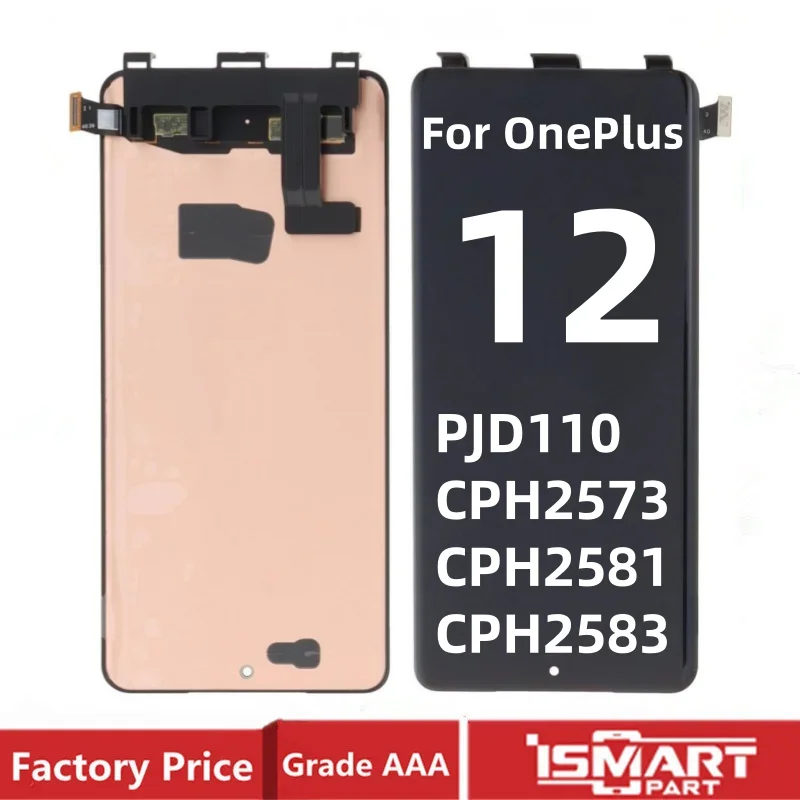 OEM/ OLED Screen For OnePlus 12 Lcd Display Touch Digitizer Assembly Replacement 1+12 PJD110 CPH2573 CPH2581 CPH2583 Repair Part